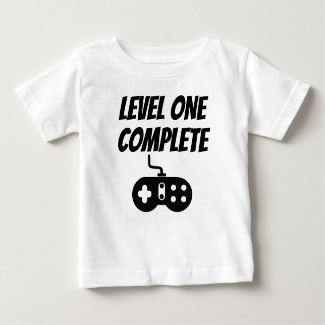 Camiseta Para Bebê Nível um completo (Frente)