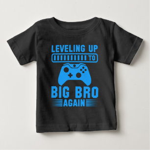 Camiseta Para Bebê Nivelando Para O Big Bro Novamente