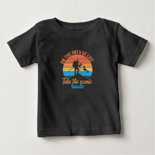 Camiseta Para Bebê No Caminho da Vida, Pegue a Rota Cênica