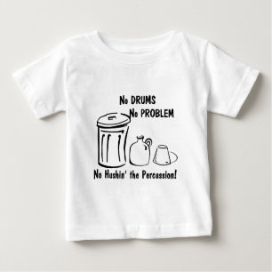 Camiseta Para Bebê No Hushin, a Percussão