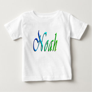 Camiseta Para Bebê Noah, nome, logotipo, camiseta branca do bebê