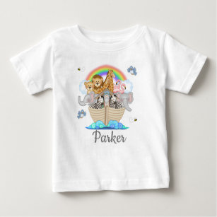 Camiseta Para Bebê Noahs Ark Animais Arco Arco Arco Arco Arco Arco Ar