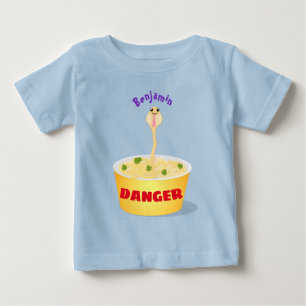 Camiseta Para Bebê Nódulos bonitos cobra ilustram humor com ilustraçã