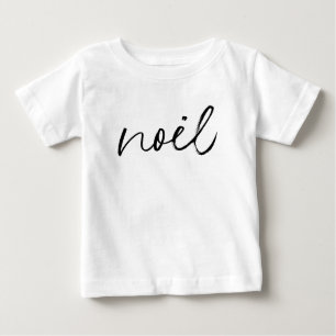 Camiseta Para Bebê Noel Christmas Handlettering Minimamente Elegante