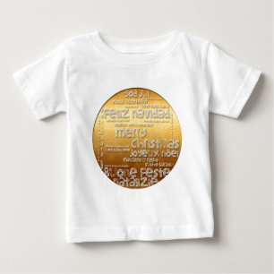 Camiseta Para Bebê Noel Toddler Tee da Navidad Internacional de Natal