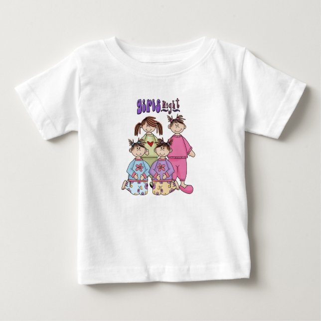Camiseta Para Bebê Noite de Menina (Frente)