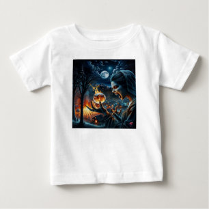 Camiseta Para Bebê Noite e bruxa horríveis