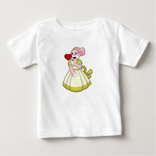 Camiseta Para Bebê Noiva Coelho com vestido de noiva.PNG