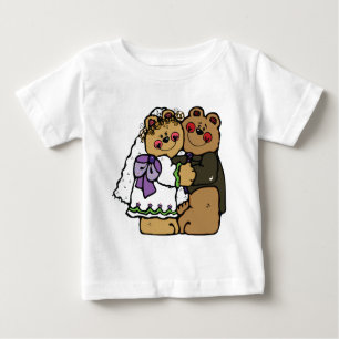Camiseta Para Bebê Noiva do Urso e Salão do Urso