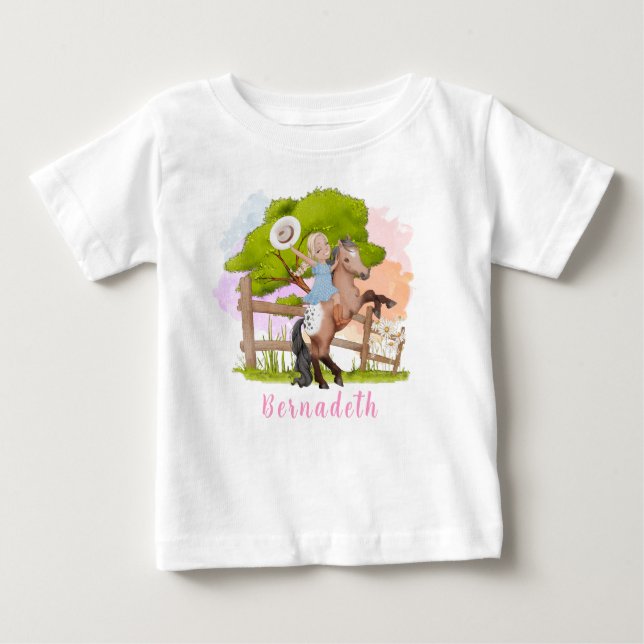 Camiseta Para Bebê Noivado de Fazenda Loura-Fria (Frente)