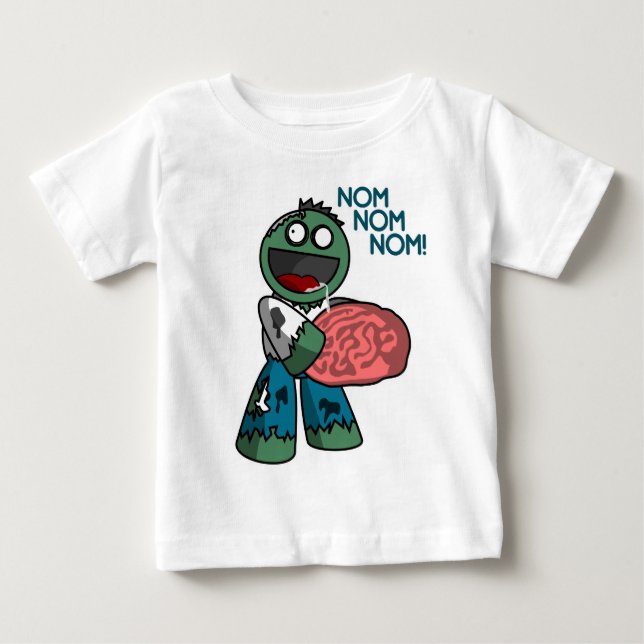 Camiseta Para Bebê Nom Nom Nom! (Frente)