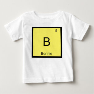 Camiseta Para Bebê Nome Bonito Elemento Químico Tabela Periódica