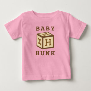 Camiseta Para Bebê Nome de Hunk no Roupa americano