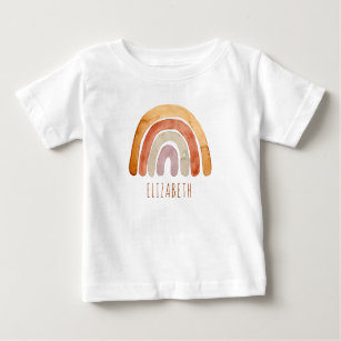 Camiseta Para Bebê Nome do Arco-Íris do Boho Moderno