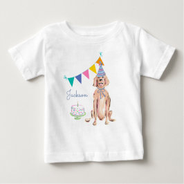 Camiseta Para Bebê Nome do Bolo do Primeiro primeiro aniversario do o
