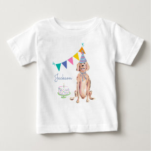 Camiseta Para Bebê Nome do Bolo do Primeiro primeiro aniversario do o