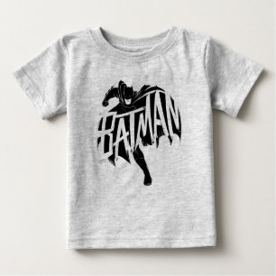 Camiseta Para Bebê Nome do Pincel de Tinta Batman
