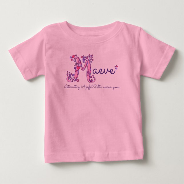 Camiseta Para Bebê Nome e significado da roupa de meninas (Frente)