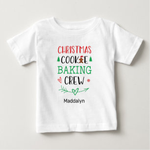Camiseta Para Bebê Nome Filho Da Família De Tripulantes De Cookie De 