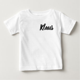 Camiseta Para Bebê Nome Klaus Baby,