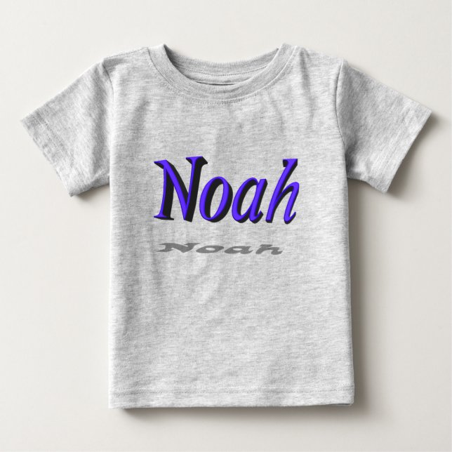 Camiseta Para Bebê Nome-Noah (Frente)