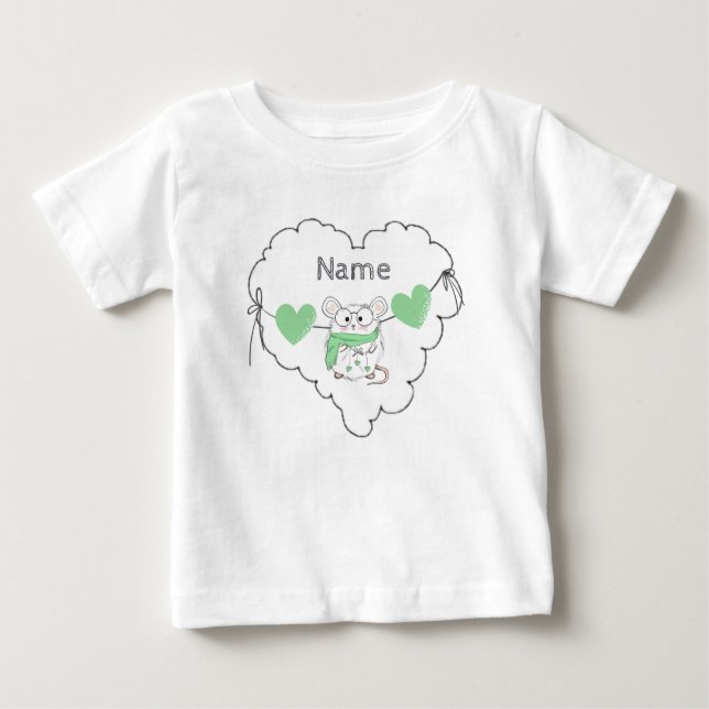 Camiseta Para Bebê Nome Pequeno de Hamster Inteligente (Frente)