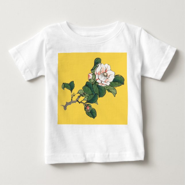 CAMISETA PARA BEBÊ NOME PERSONALIZADO AMARELO TODDLER T-SHIRT WHITE F (Frente)
