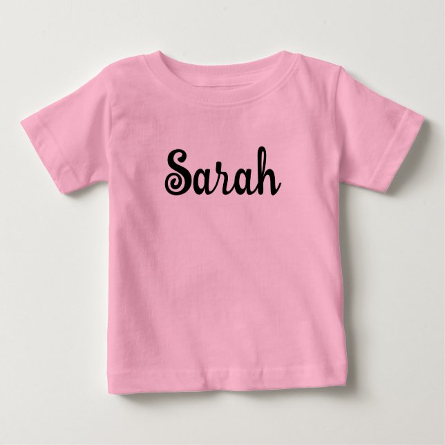 Camiseta Para Bebê Nome Personalizado - Crie o seu (Frente)