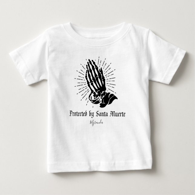Camiseta Para Bebê Nome Personalizado da Proteção Muerte de papais no (Frente)