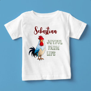 Camiseta Para Bebê Nome Personalizado da Vida Útil da Fazenda