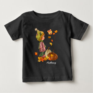 Camiseta Para Bebê Nome Personalizado Dama de Ação de Graças T-Shi