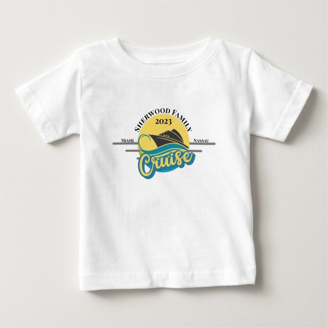 Camiseta Para Bebê Nome Personalizado Data Correspondente às Férias d (Frente)