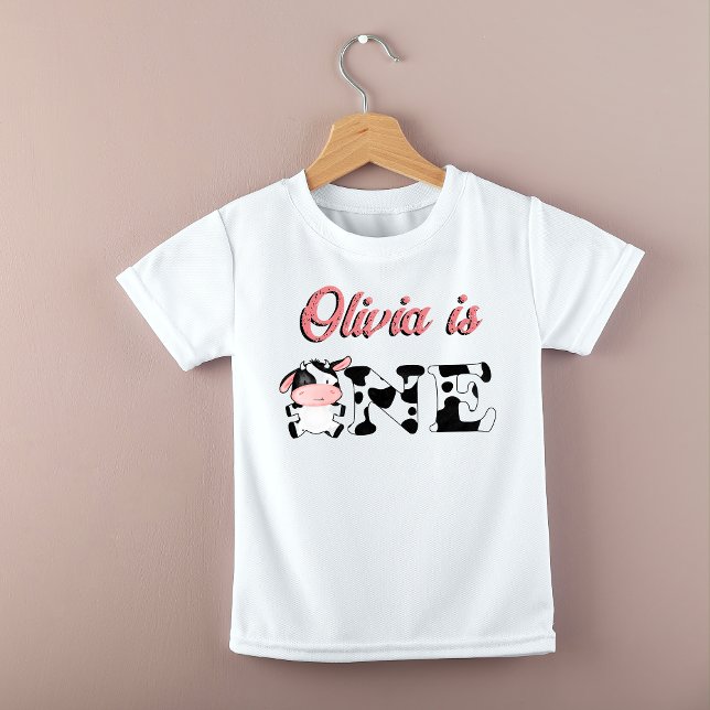 Camiseta Para Bebê Nome personalizado de aniversário de cabana de faz (Criador carregado)