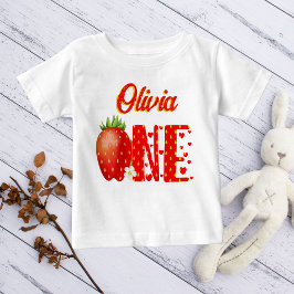 Camiseta Para Bebê Nome personalizado do primeiro aniversário de mora