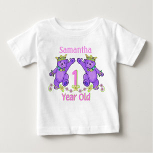 Camiseta Para Bebê Nome Personalizado do primeiro aniversario Princes
