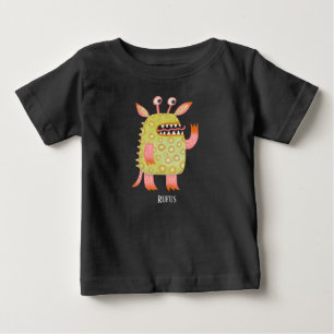 Camiseta Para Bebê Nome Personalizado do Rufus Monster