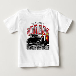 Camiseta Para Bebê Nome Personalizado Garagem de Estação de Gás Compr