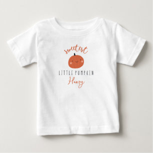 Camiseta Para Bebê nome personalizado mais doce de abóbora