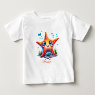 Camiseta Para Bebê Nome Personalizado Sorrindo Presente de Sobremesa 