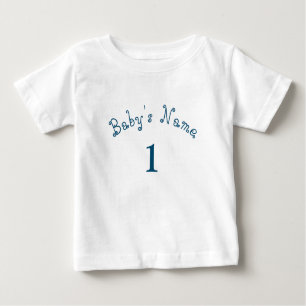 Camiseta Para Bebê Nome Personalizado Único Número Bebê