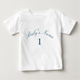 Camiseta Para Bebê Nome Personalizado Único Número Bebê