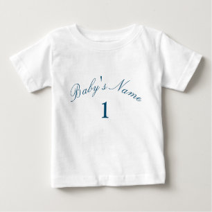Camiseta Para Bebê Nome Personalizado Único Número Bebê