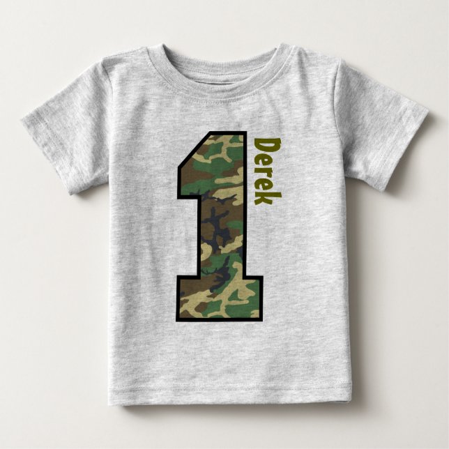 Camiseta Para Bebê Nome Personalizado V007A8 do primeiro aniversario  (Frente)