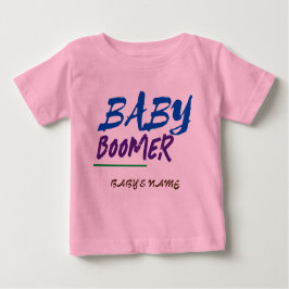 Camiseta Para Bebê Nome personalizável do baby boomer Design Grande
