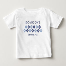 Camiseta Para Bebê Nomes Personalizados de Reunião Familiar Data Loca