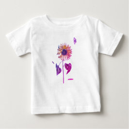 Camiseta Para Bebê NOMES PERSONALIZADOS SUNFLOWER BABY T-Shirt para r