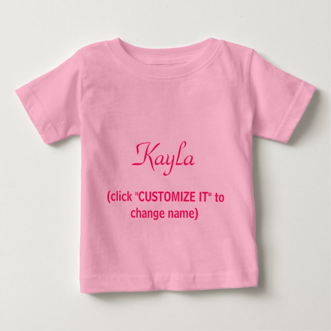 Camiseta Para Bebê Nomes únicos de meninas... Kayla Shirt (Frente)