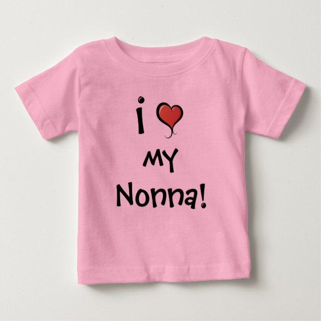 Camiseta Para Bebê Nonna Love (Frente)