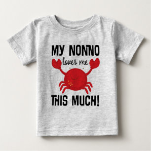 Camiseta Para Bebê Nonno ama-me este muito t-shirt do neto