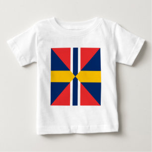Camiseta Para Bebê Norge Sverige Sildesalaten, Noruega